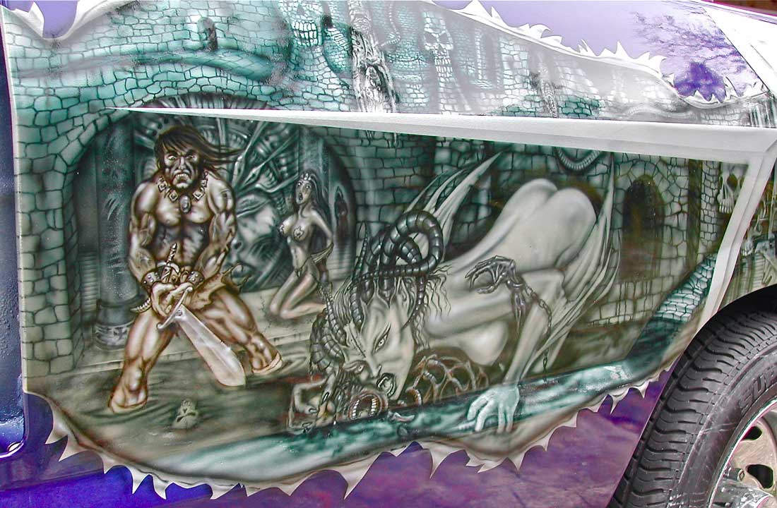 conan fighting demon chick